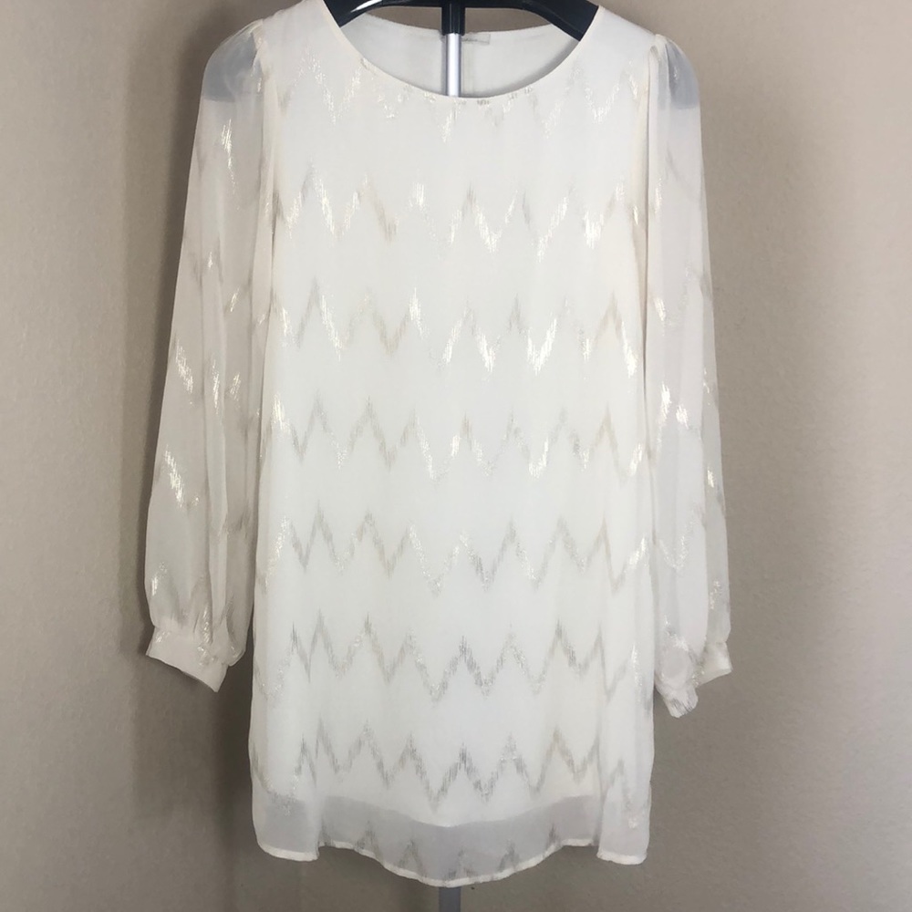 Beverly chevron flowy dress